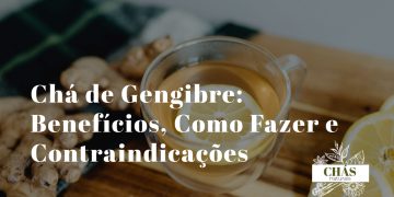 chá de gengibre benefícios — chávena com chá de gengibre fresco em fundo rústico