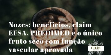 nozes benefícios — nozes portuguesas Juglans regia abertas com pele castanha intacta ricas em ómega-3 e polifenóis