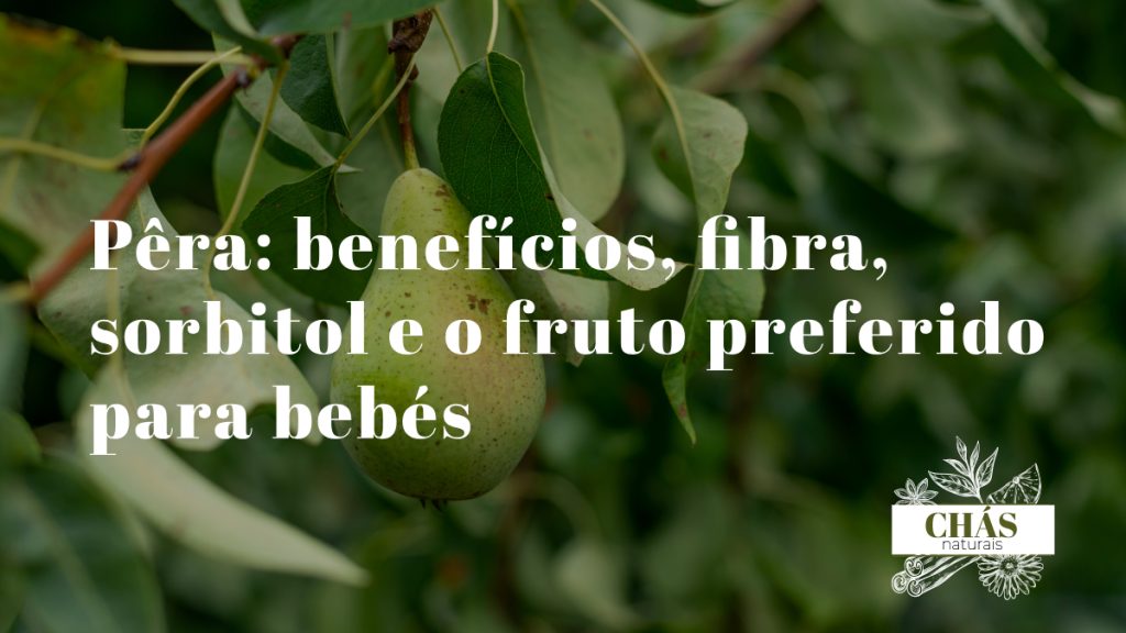 pêra benefícios — pêras Pyrus communis com casca ricas em fibra e sorbitol