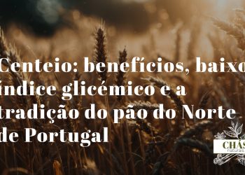 centeio benefícios — grãos de centeio Secale cereale e pão integral tradicional do Norte de Portugal
