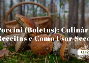 boletus porcini secos inteiros e em pó ao lado de cogumelos frescos sobre superfície de madeira rústica com colher de madeira